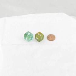 WCXPN0655E2 Spring Nebula Luminary Dice White Numbers 16mm (5/8in) D6 Set of 2 (ONLINE ORDER ONLY)