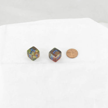 WCXPN0659E2 Primary Nebula Luminary Dice Blue Numbers 16mm (5/8in) D6 Set of 2 (ONLINE ORDER ONLY)