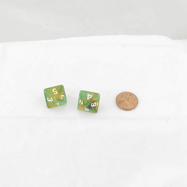 WCXPN0855E2 Spring Nebula Luminary Dice White Numbers 16mm (5/8in) D8 Set of 2 (ONLINE ORDER ONLY)