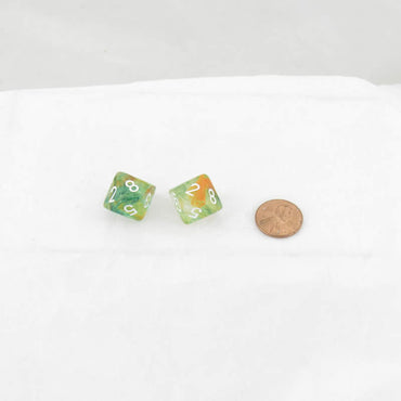 WCXPN1055E2 Spring Nebula Luminary Dice White Numbers 16mm (5/8in) D10 Set of 2 (ONLINE ORDER ONLY)