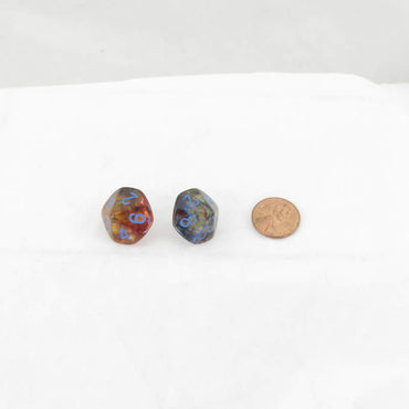 WCXPN1059E2 Primary Nebula Luminary Dice Blue Numbers 16mm (5/8in) D10 Set of 2 (ONLINE ORDER ONLY)