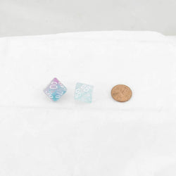 WCXPN1145E2 Wisteria Nebula Luminary Dice White Numbers 16mm (5/8in) Tens D10 Set of 2 (ONLINE ORDER ONLY)