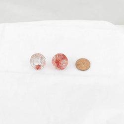 WCXPN1154E2 Red Nebula Luminary Dice Silver Numbers 16mm (5/8in) Tens D10 Set of 2 (ONLINE ORDER ONLY)