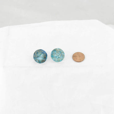 WCXPN1156E2 Oceanic Nebula Luminary Dice Gold Numbers 16mm (5/8in) Tens D10 Set of 2 (ONLINE ORDER ONLY)