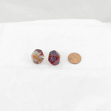 WCXPN1159E2 Primary Nebula Luminary Dice Blue Numbers 16mm (5/8in) Tens D10 Set of 2 (ONLINE ORDER ONLY)