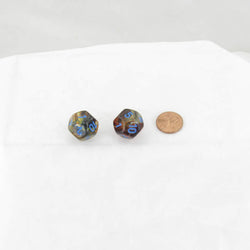 WCXPN1259E2 Primary Nebula Luminary Dice Blue Numbers 16mm (5/8in) D12 Set of 2 (ONLINE ORDER ONLY)