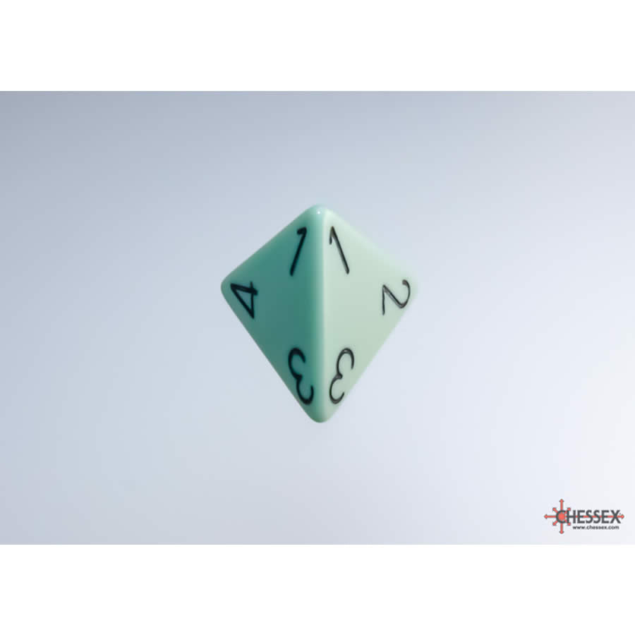 WCXPQ0465E4 Green Pastel Dice with Black Numbers D4 Aprox 16mm (5/8in) Pack of 4 (ONLINE ORDER ONLY)
