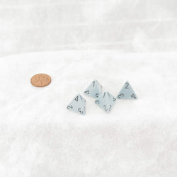 WCXPQ0466E4 Blue Pastel Dice with Black Numbers D4 Aprox 16mm (5/8in) Pack of 4 (ONLINE ORDER ONLY)