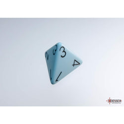 WCXPQ0466E4 Blue Pastel Dice with Black Numbers D4 Aprox 16mm (5/8in) Pack of 4 (ONLINE ORDER ONLY)