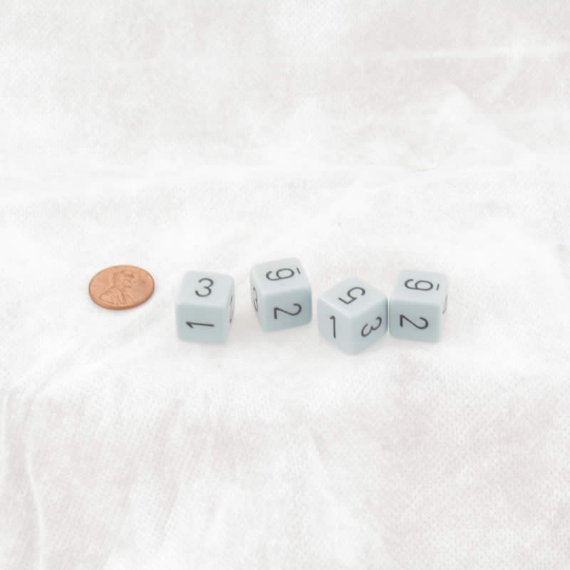 WCXPQ0666E4 Blue Pastel Dice with Black Numbers D6 Aprox 16mm (5/8in) Pack of 4 (ONLINE ORDER ONLY)