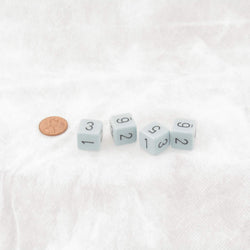 WCXPQ0666E4 Blue Pastel Dice with Black Numbers D6 Aprox 16mm (5/8in) Pack of 4 (ONLINE ORDER ONLY)