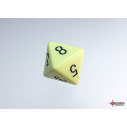 WCXPQ0862E4 Yellow Pastel Dice with Black Numbers D8 Aprox 16mm (5/8in) Pack of 4 (ONLINE ORDER ONLY)