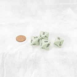 WCXPQ0865E4 Green Pastel Dice with Black Numbers D8 Aprox 16mm (5/8in) Pack of 4 (ONLINE ORDER ONLY)