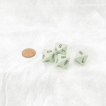 WCXPQ0865E4 Green Pastel Dice with Black Numbers D8 Aprox 16mm (5/8in) Pack of 4 (ONLINE ORDER ONLY)