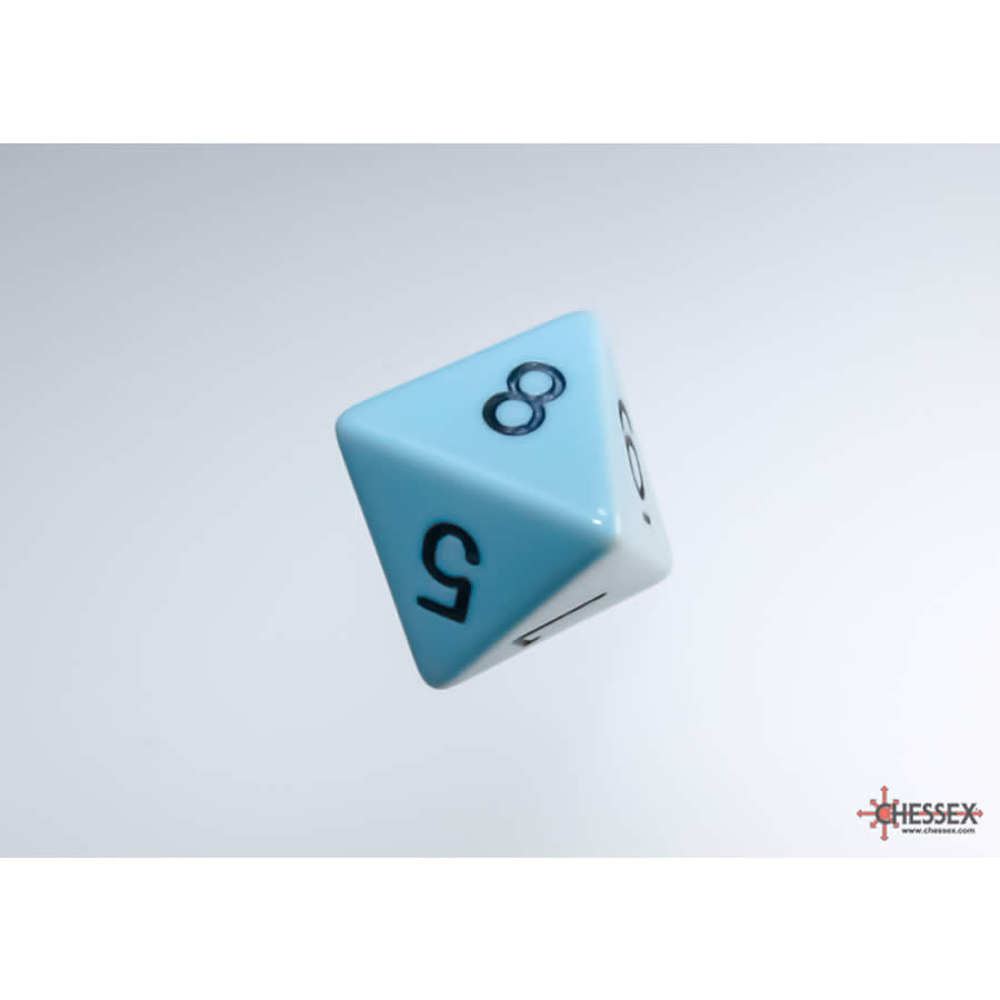 WCXPQ0866E4 Blue Pastel Dice with Black Numbers D8 Aprox 16mm (5/8in) Pack of 4 (ONLINE ORDER ONLY)
