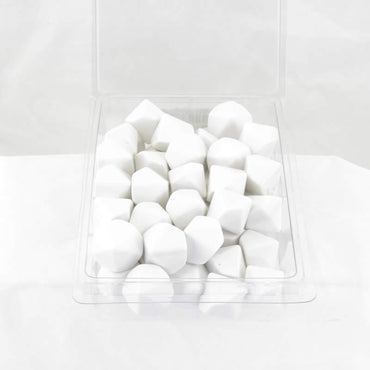 WCXPQ1001AE50 White Blank Opaque Dice D10 Aprox 16mm (5/8in) Pack of 50 (ONLINE ORDER ONLY)