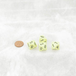 WCXPQ1062E4 Yellow Pastel Dice with Black Numbers D10 Aprox 16mm (5/8in) Pack of 4 (ONLINE ORDER ONLY)