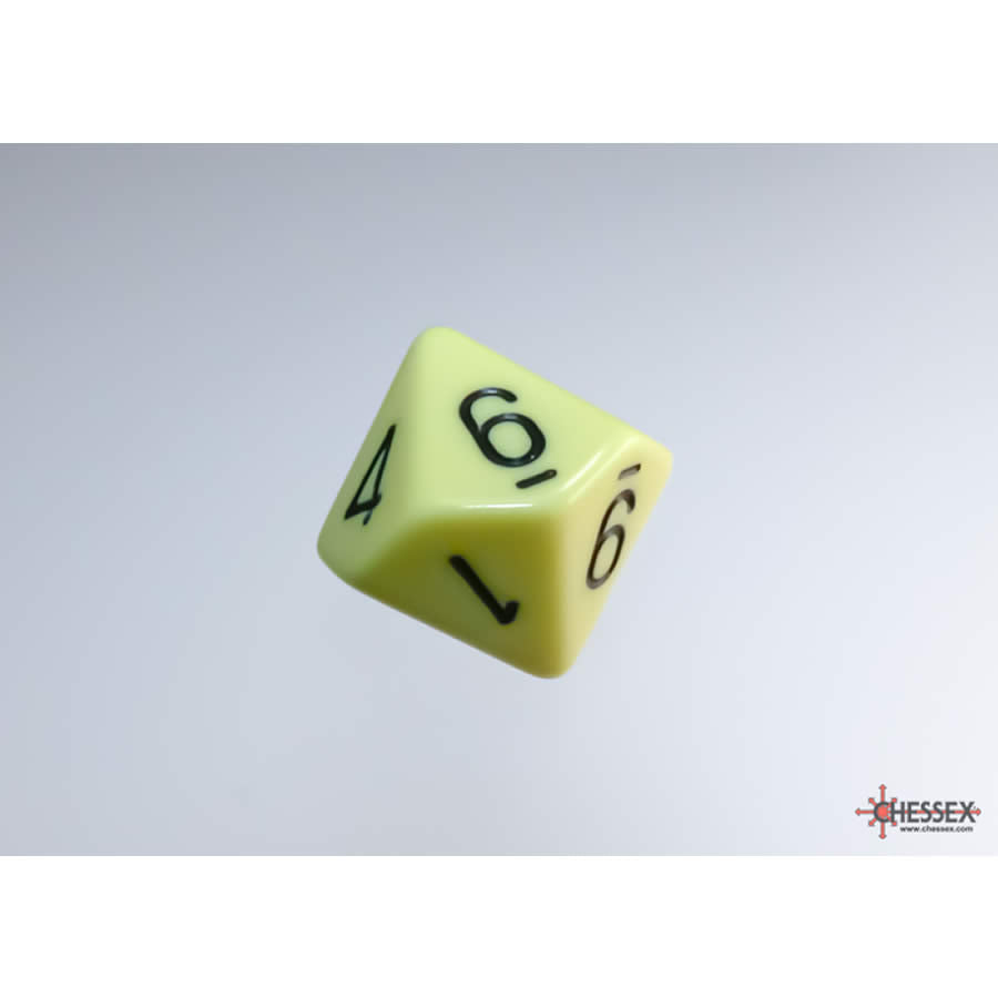 WCXPQ1062E4 Yellow Pastel Dice with Black Numbers D10 Aprox 16mm (5/8in) Pack of 4 (ONLINE ORDER ONLY)