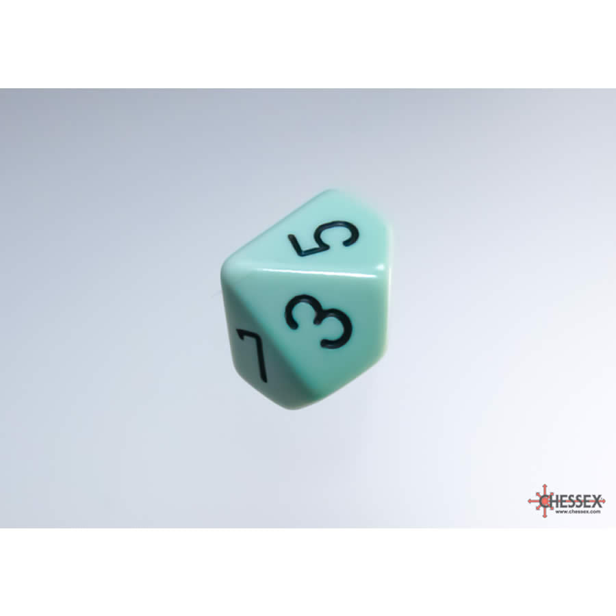 WCXPQ1065E4 Green Pastel Dice with Black Numbers D10 Aprox 16mm (5/8in) Pack of 4 (ONLINE ORDER ONLY)