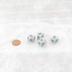 WCXPQ1066E4 Blue Pastel Dice with Black Numbers D10 Aprox 16mm (5/8in) Pack of 4 (ONLINE ORDER ONLY)