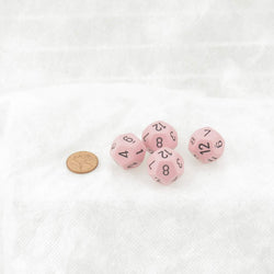 WCXPQ1264E4 Pink Pastel Dice with Black Numbers D12 Aprox 16mm (5/8in) Pack of 4 (ONLINE ORDER ONLY)