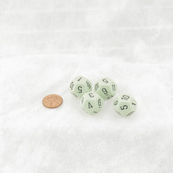 WCXPQ1265E4 Green Pastel Dice with Black Numbers D12 Aprox 16mm (5/8in) Pack of 4 (ONLINE ORDER ONLY)