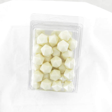 WCXPQ2000AE50 Ivory Blank Opaque Dice D20 Aprox 16mm (5/8in) Pack of 50 (ONLINE ORDER ONLY)