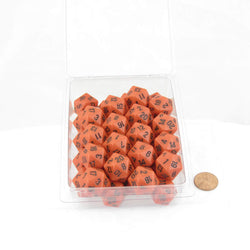 WCXPQ2003E50 Orange Opaque Dice with Black Numbers D20 Aprox 16mm (5/8in) Pack of 50 (ONLINE ORDER ONLY)
