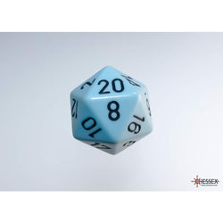 WCXPQ2066E4 Blue Pastel Dice with Black Numbers D20 Aprox 16mm (5/8in) Pack of 4 (ONLINE ORDER ONLY)