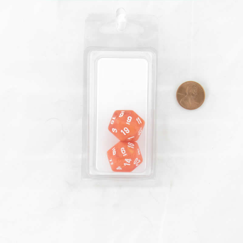 WCXPV2013E2 Solar Vortex Dice White Numbers D20 16mm (5/8in) Pack of 2 (ONLINE ORDER ONLY)