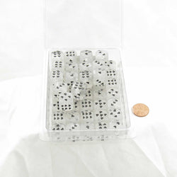WCXXM0601E50 White Cirrus Dice with Black Hearts D6 16mm (5/8in) Pack of 50 (ONLINE ORDER ONLY)