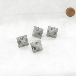 WCXXSDC95E4 Andesite Speckled Dice with Black Numbers D8 Doubling Cube 18mm (23/32in) Pack of 4 (ONLINE ORDER ONLY)