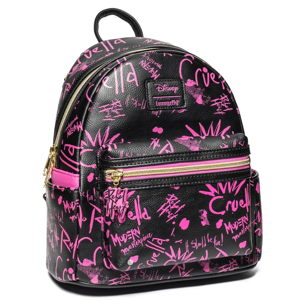Loungefly: Disney - Cruella Graffiti Mini Backpack Entertainment Earth Exclusive (ONLINE ORDER ONLY)