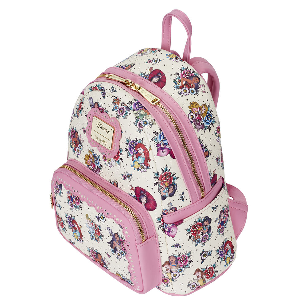 Loungefly: Disney Princess Tattoo Aop Mini Backpack (ONLINE ORDER ONLY)