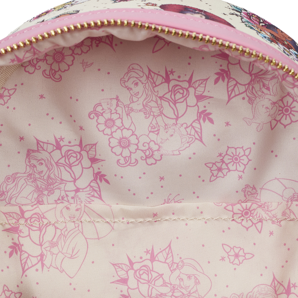 Loungefly: Disney Princess Tattoo Aop Mini Backpack (ONLINE ORDER ONLY)