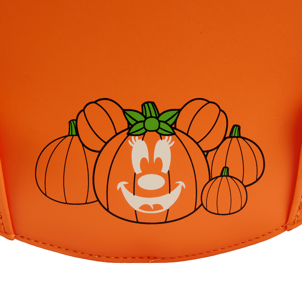 Loungefly: Disney - Glow Face Minnie Pumpkin Mini Backpack (ONLINE ORDER ONLY)