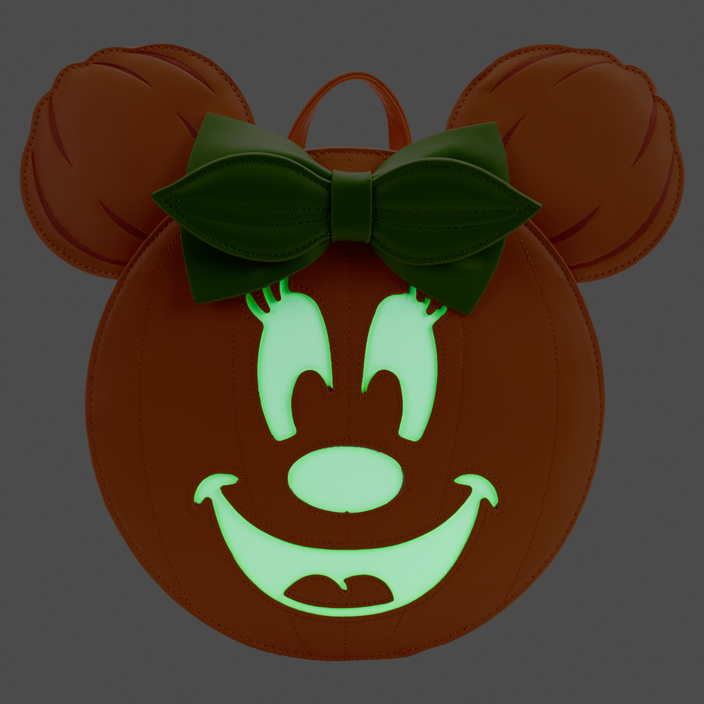 Loungefly: Disney - Glow Face Minnie Pumpkin Mini Backpack (ONLINE ORDER ONLY)