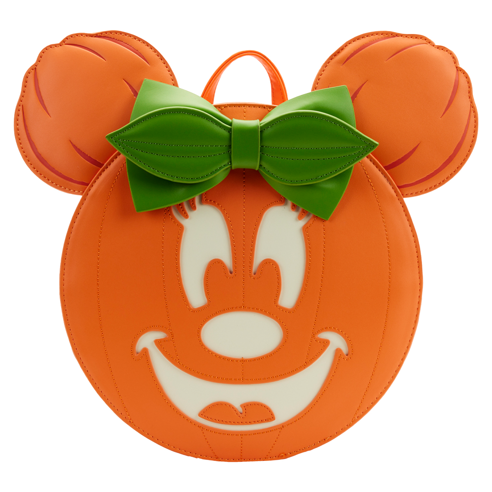 Loungefly: Disney - Glow Face Minnie Pumpkin Mini Backpack (ONLINE ORDER ONLY)
