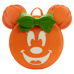 Loungefly: Disney - Glow Face Minnie Pumpkin Mini Backpack (ONLINE ORDER ONLY)