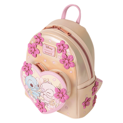 Loungefly Stitch & Angel Cherry Blossom Heart Mini Backpack (Online Order Only)