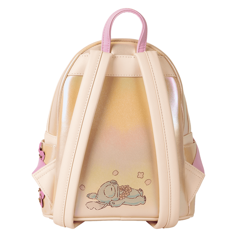 Loungefly Stitch & Angel Cherry Blossom Heart Mini Backpack (Online Order Only)