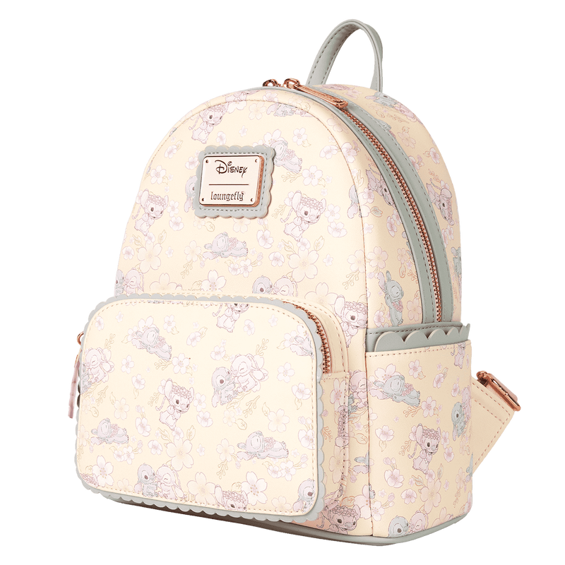 Loungefly Disney Stitch & Angel Cherry Blossom All-Over Print Mini Backpack (Online Order Only)