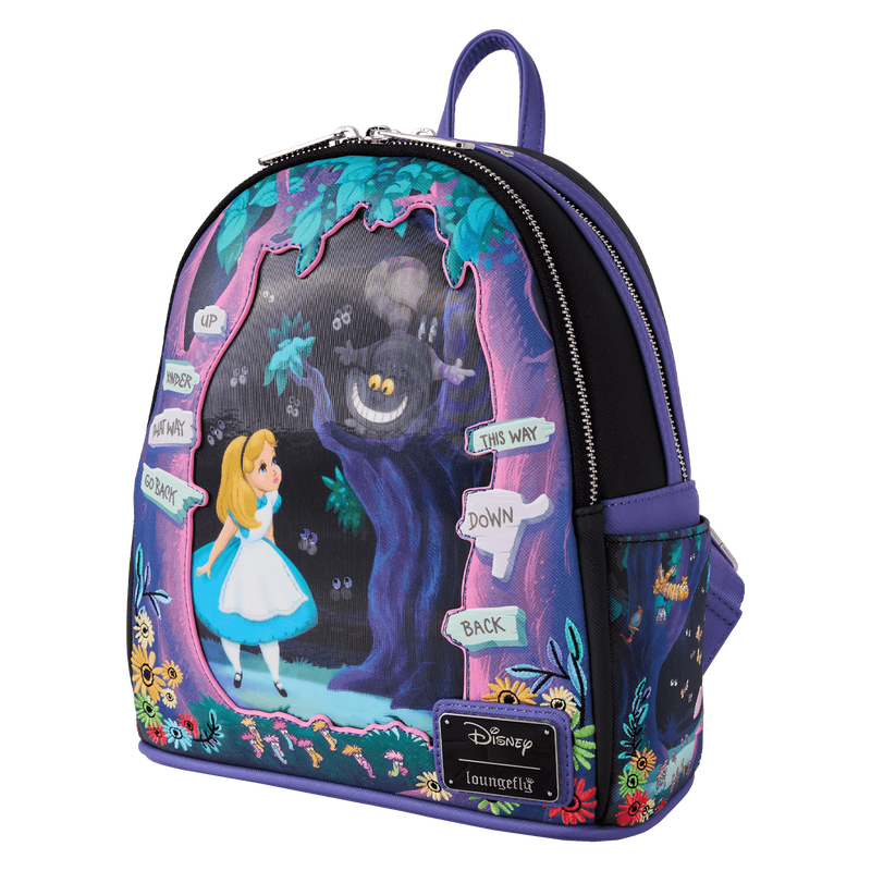 Loungefly Disney Alice in Wonderland Tulgey Wood Lenticular Mini Backpack (Online Order Only)