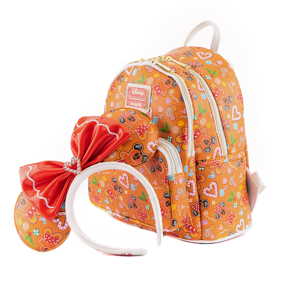 Loungefly: Disney Ginger Bread Micky and Minnie Mini Backpack and Headband Set (ONLINE ORDER ONLY)