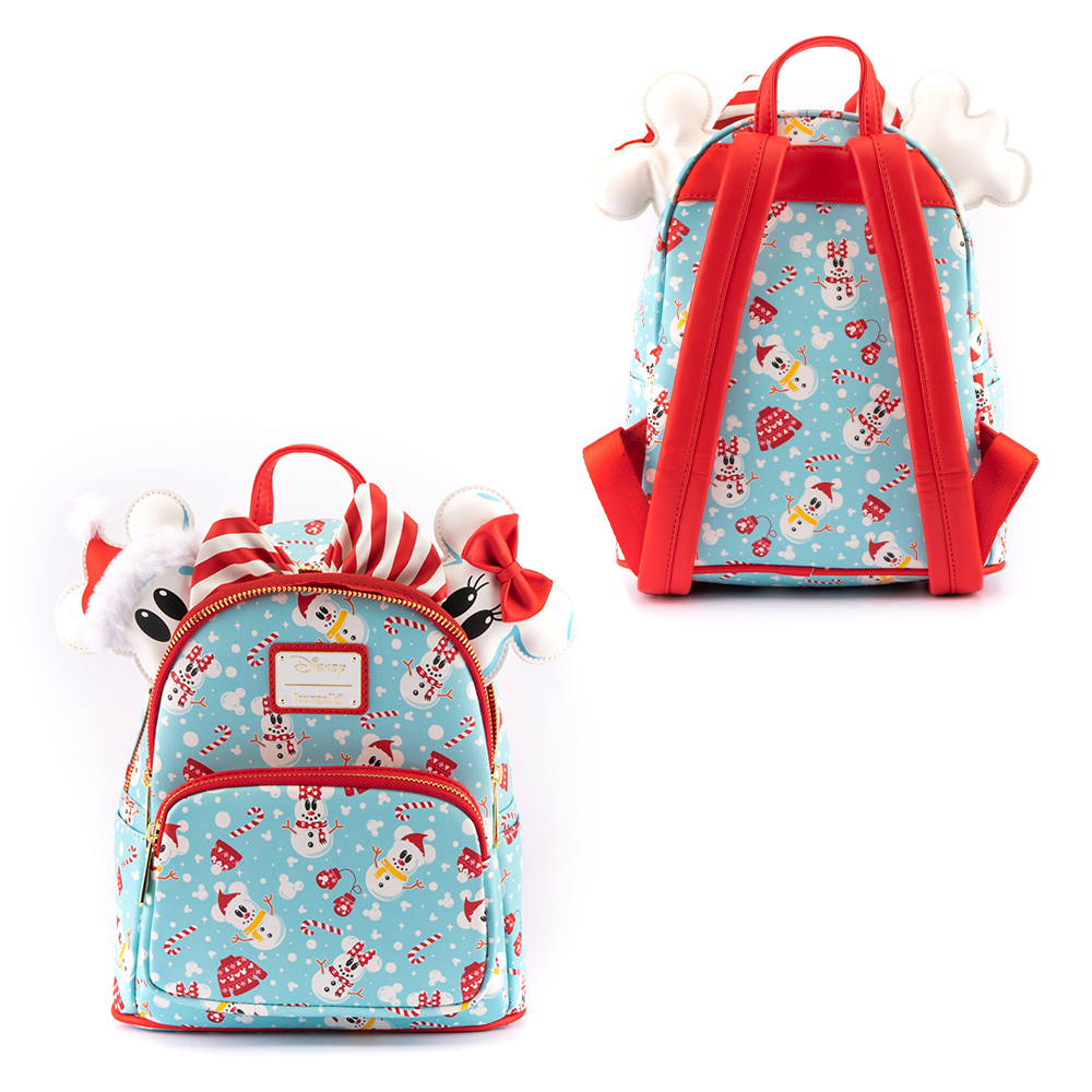 Loungefly: Disney - Minnie and Mickey Snowman Mini Backpack and Headband Set (ONLINE ORDER ONLY)