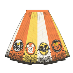 Stitch Shoppe by Loungefly: Disney Mickey and Minnie Candy Corn Sandy Skirt (ONLINE ORDER ONLY)