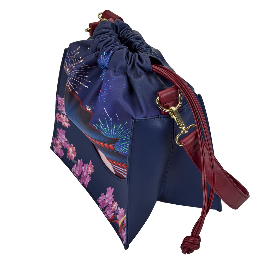 Loungefly: Disney Mulan Castle Cinch Sack Cross Body Bag (ONLINE ORDER ONLY)