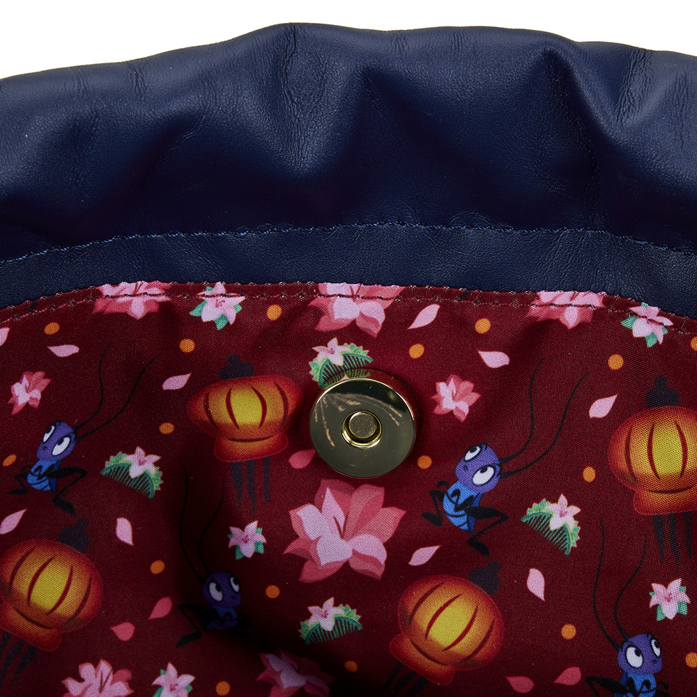Loungefly: Disney Mulan Castle Cinch Sack Cross Body Bag (ONLINE ORDER ONLY)