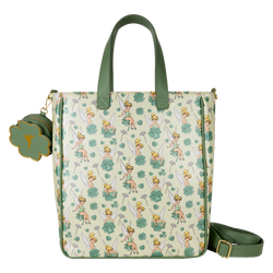Peter Pan Tinker Bell Disney Clover All-Over Print Tote Crossbody Bag With Coin Bag (Online Order Only)