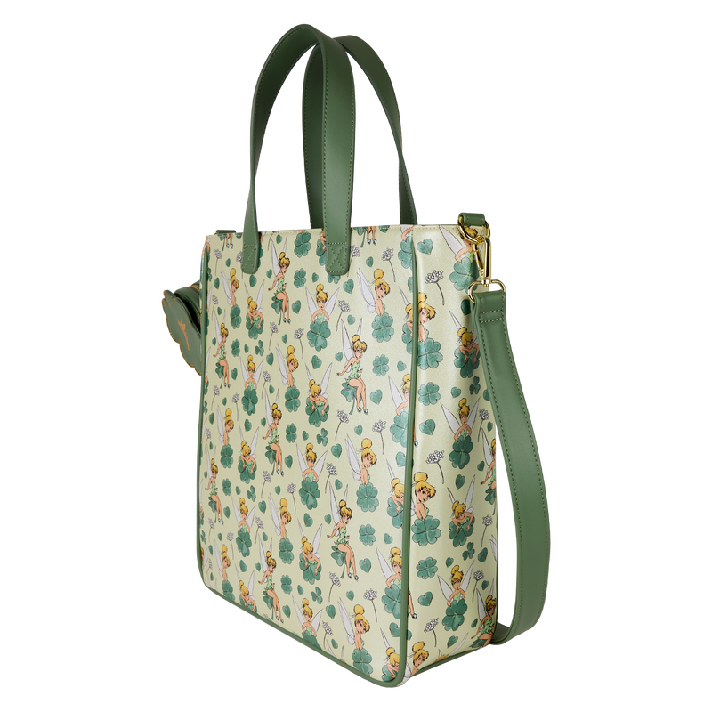 Peter Pan Tinker Bell Disney Clover All-Over Print Tote Crossbody Bag With Coin Bag (Online Order Only)